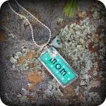 Happy Mom Soldered Glass Pendant Necklace With..