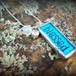 Blessed Love Soldered Glass Pendant Necklace With..