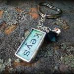Keys Soldered Glass Pendant Keychain With..